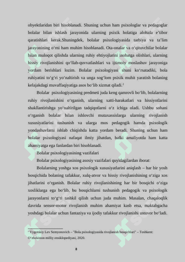 Bolalar psixologiyasi  kurs ishi 8