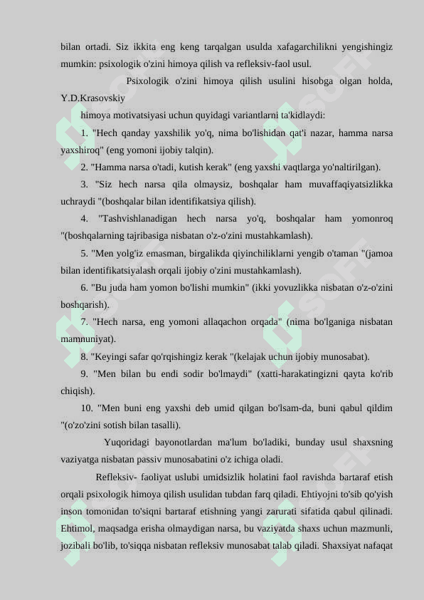 Inqirozni boshqarish psixologiyasi. 8