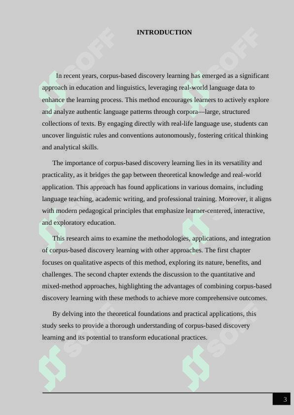 CORPUS-BASED DISCOVERY LEARNING AND ITS APPLICATIONS 3