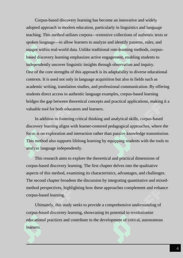 CORPUS-BASED DISCOVERY LEARNING AND ITS APPLICATIONS 4