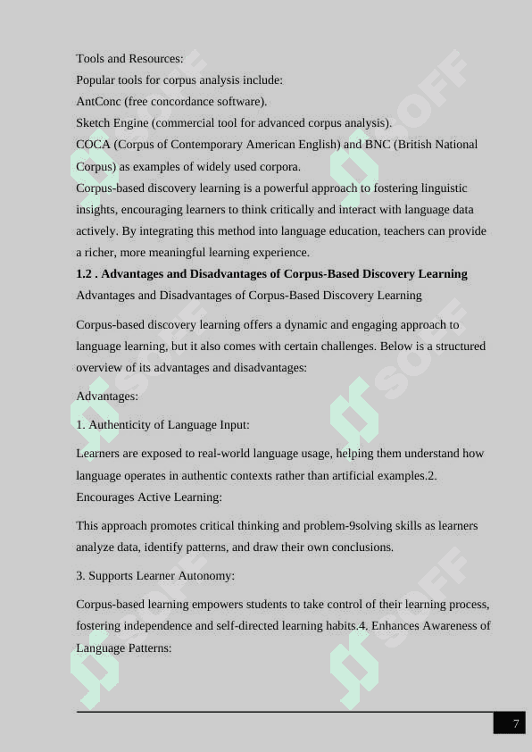 CORPUS-BASED DISCOVERY LEARNING AND ITS APPLICATIONS 7