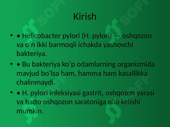 Helicobacter pylori va Uning Sog‘lom Organizmga Ta’siri 2