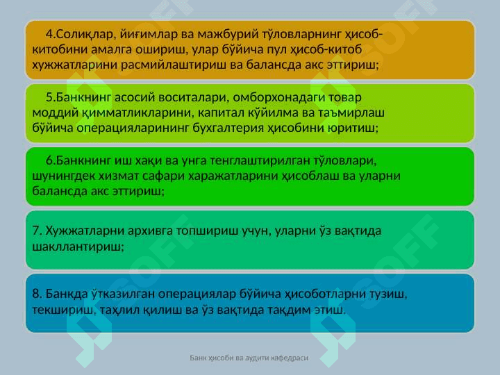 Banklarda moddiy va nomoddiy aktivlar hisobi 7
