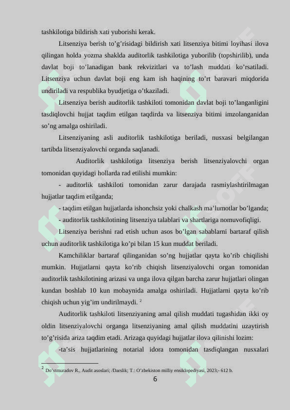 Auditorlik kasbining axloqiy talablari 6