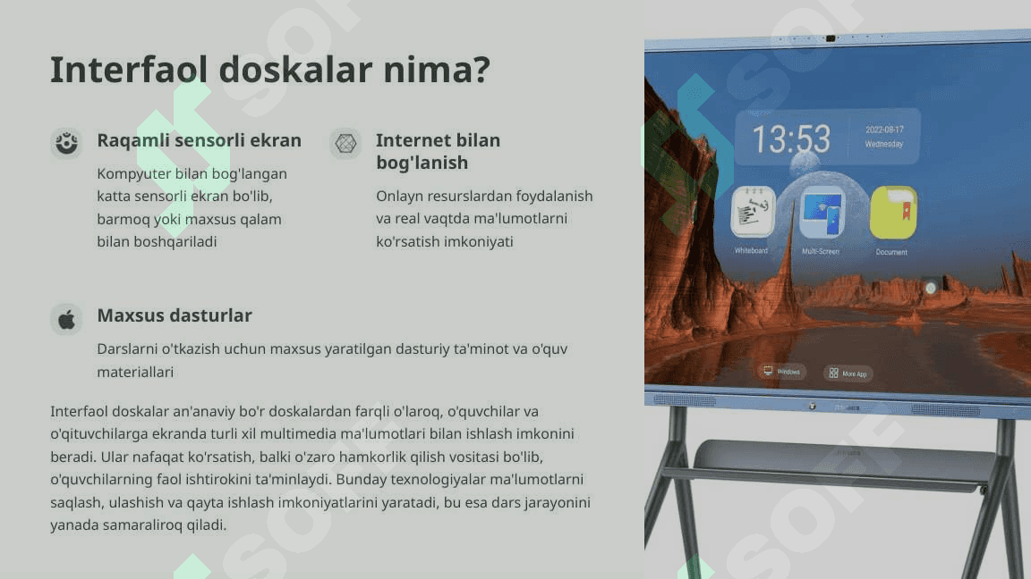 Boshlang'ich sinflarda interfaol doskalar va ilovalardan foydalanish 3