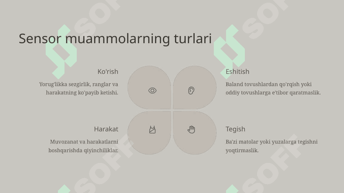 Boshlang'ich sinflarda sensor muammolari bo'lgan bolalar bilan ishlash 4