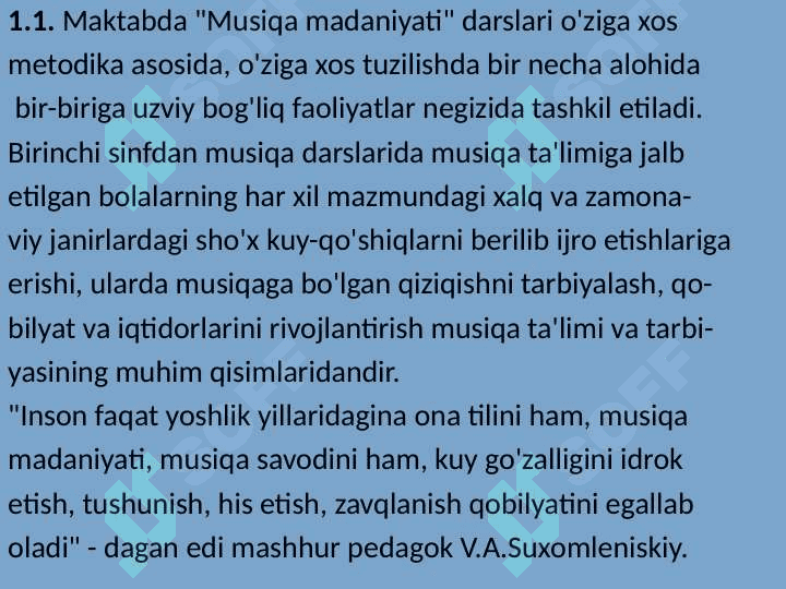 Musiqa asrlarini tinglash va tahlil qilish 6