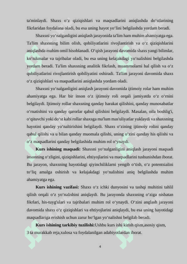 Shaxsni yo‘nalganligini aniqlash jarayoni 4