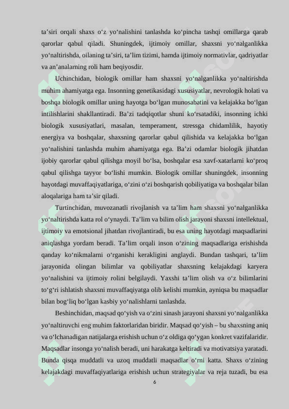 Shaxsni yo‘nalganligini aniqlash jarayoni 6