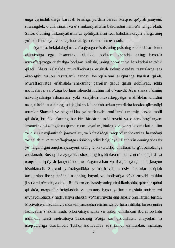 Shaxsni yo‘nalganligini aniqlash jarayoni 7
