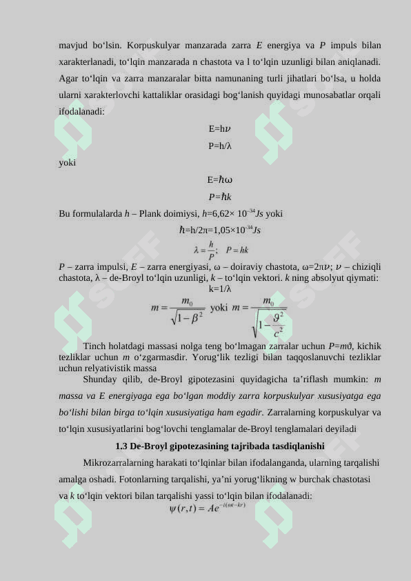 To‘lqin-zarra dualizmi 6