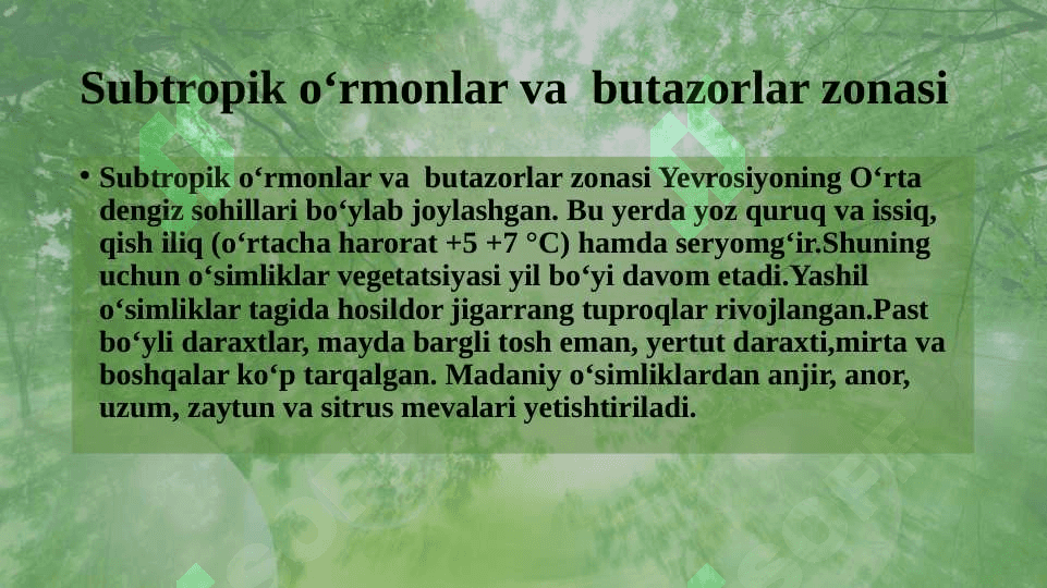 Yevrosiyo iqlimi va iqlim mintaqalari 5