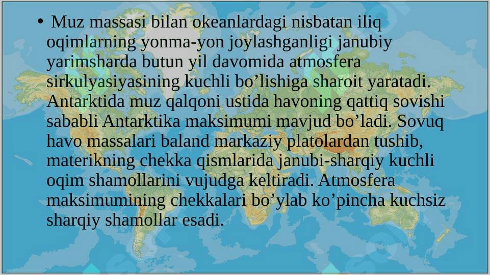 Antarktida iqlim mintaqasi xaritasini tuzish 4