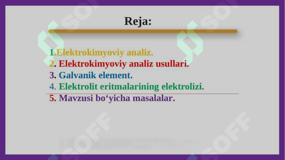 Analizning elektrokimyoviy usullariga doir misollar yechish 2