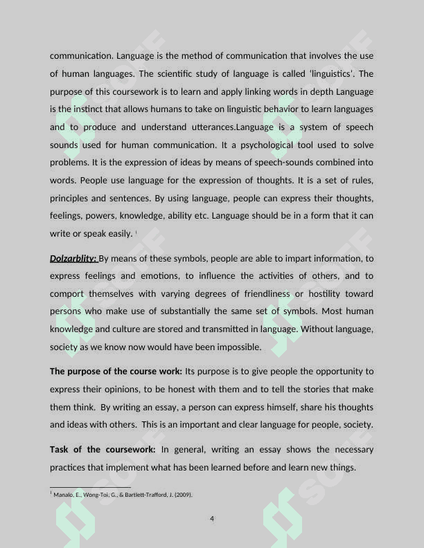 Linking words and essay language course work 4