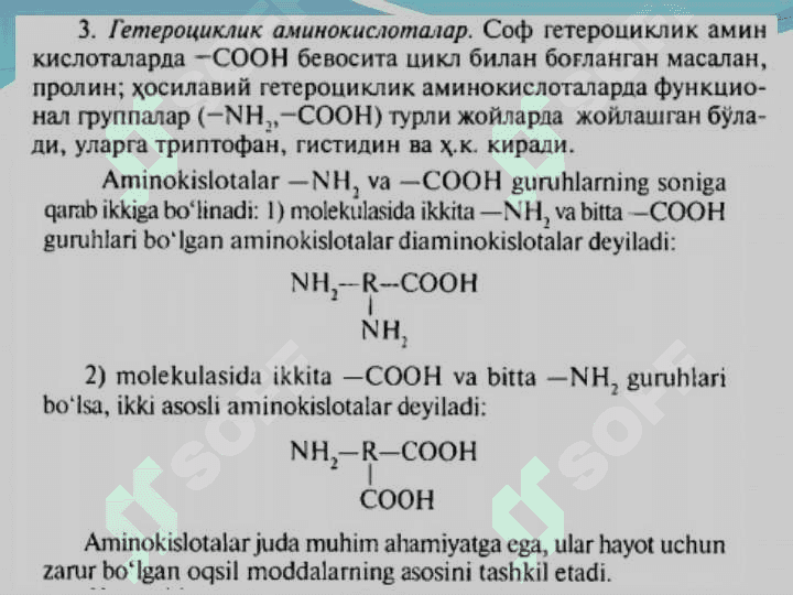 Aminokislotalar - Аминокислоты - Аминокислоталар 7