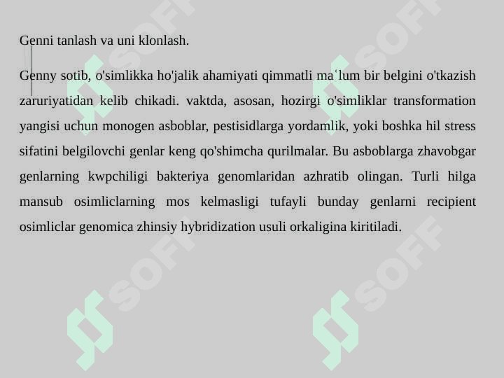 O’simliklar va gen muhandisligi 4