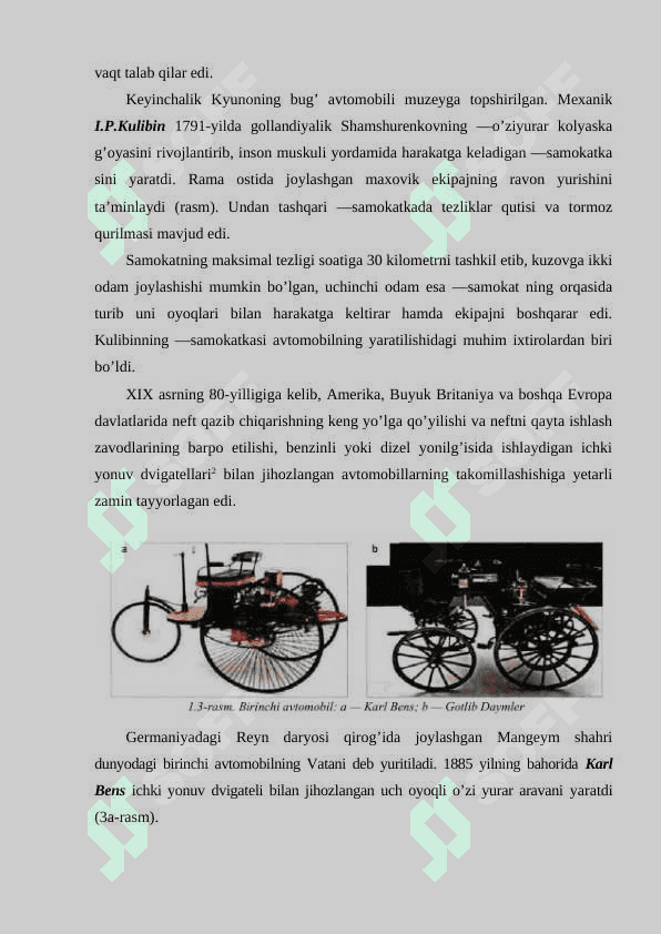 Zamonaviy avtomobillar konstruktsiyasi 4