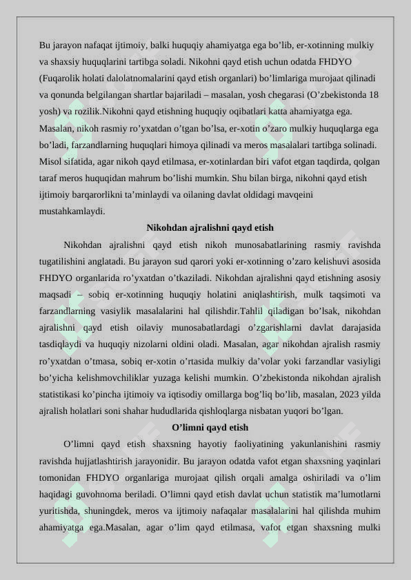 Fuqarolik holatlarini qayd etish   25 8