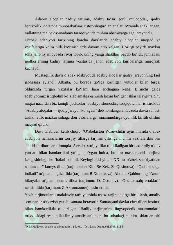 ADABIY ALOQALAR VA ADABIY TA`SIR MASALASI 4