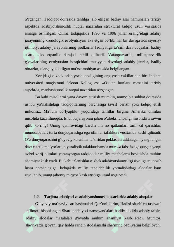ADABIY ALOQALAR VA ADABIY TA`SIR MASALASI 8