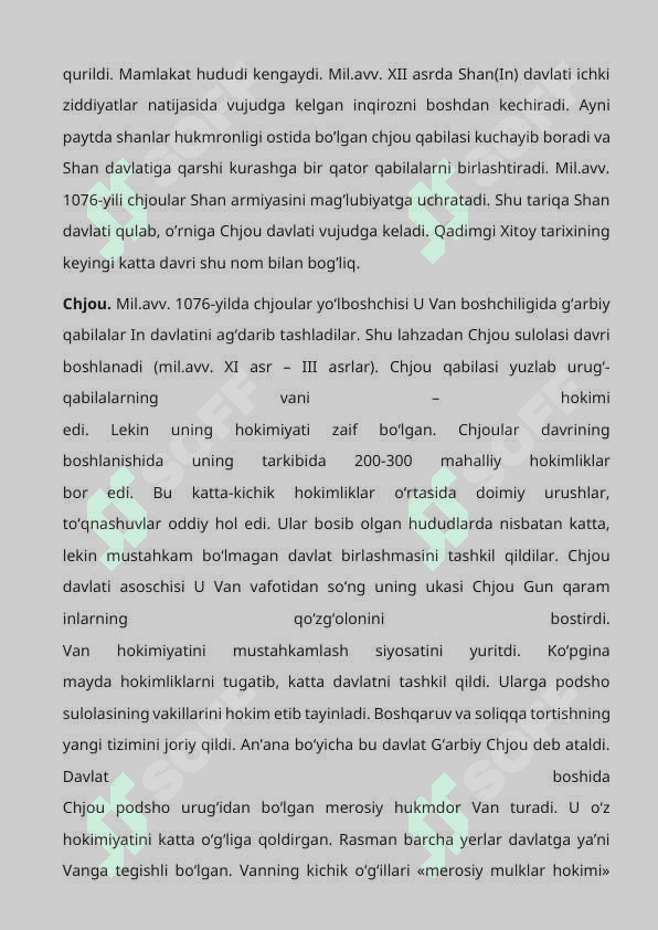 Xitoy sivilizatsiyasining o'ziga xos xususiyatlari 7