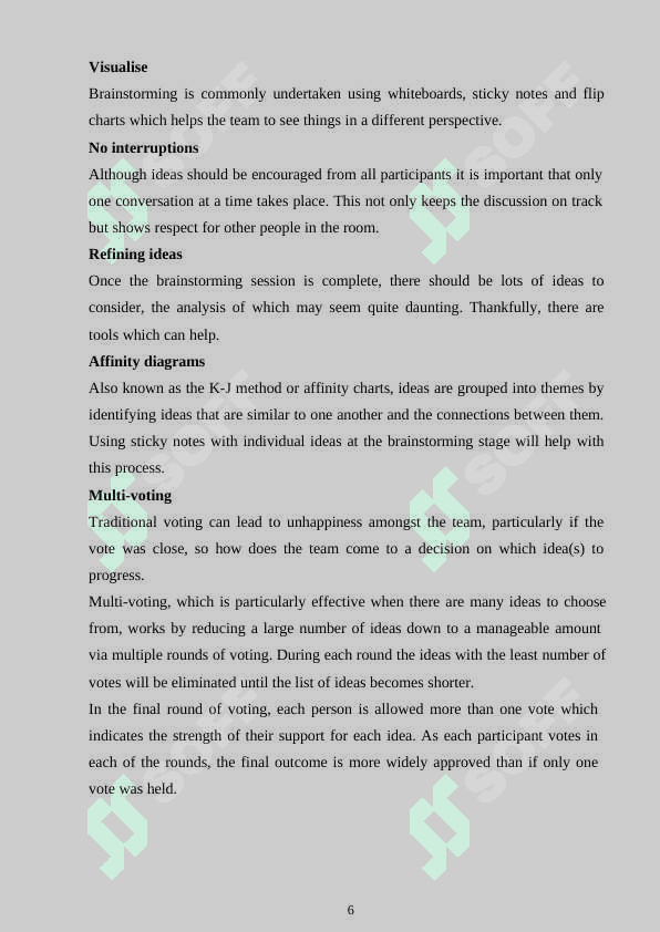 GATHERING  INFORMATION  USING  BRAINSTORMING TECHNIQUES 6