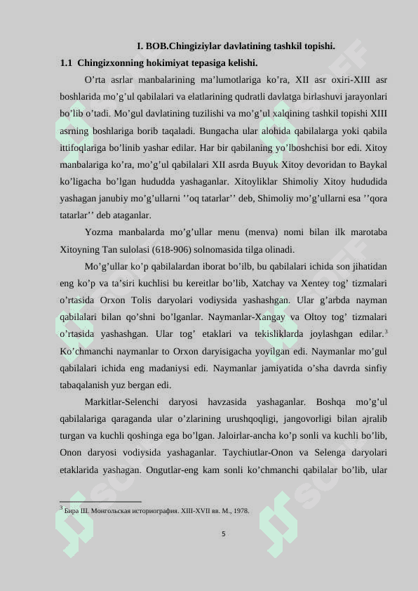 Chingizxonning markaziy osiyoga yurishlar 5
