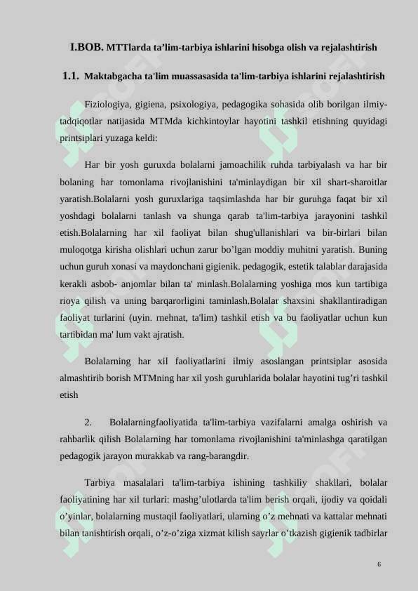 Maktabgacha ta’lim muassasasida ta’lim-tarbiyaishlarini rejalashtirish 6