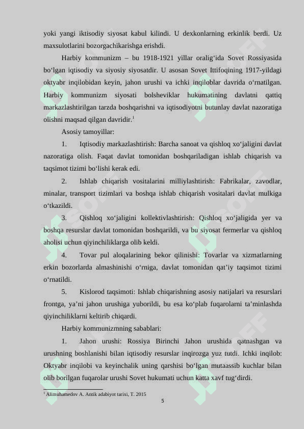 HARBIY KOMMUNIZM SIYOSATI VA UNING TURKISTONGA TA’SIRI 5