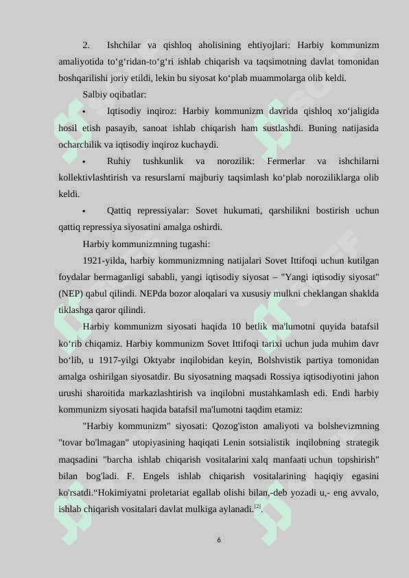HARBIY KOMMUNIZM SIYOSATI VA UNING TURKISTONGA TA’SIRI 6