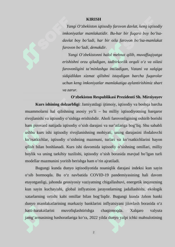 IQTISODIY KO'RSATKICHLARNI TASNIFLASH 2