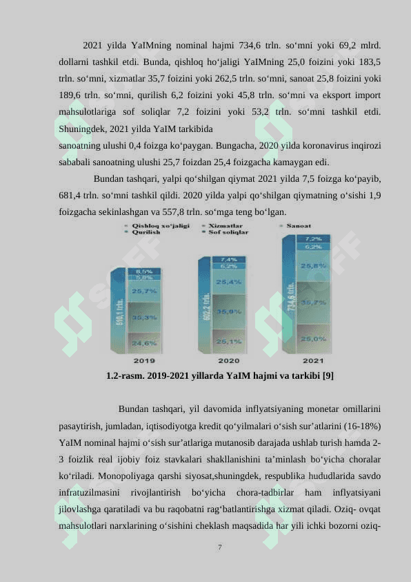IQTISODIY KO'RSATKICHLARNI TASNIFLASH 7