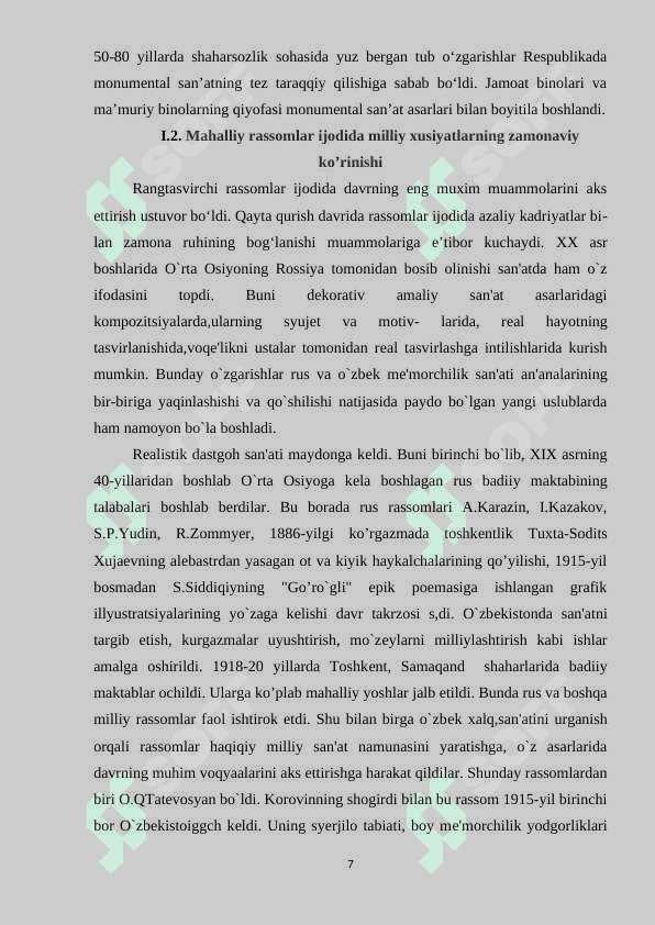 O’zbekiston tasviriy san’atida milliylik xususiyatlari 7