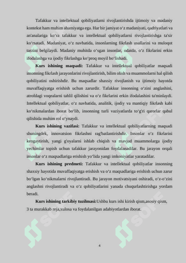 Tafakkur va intellektual qobiliyatlar 4