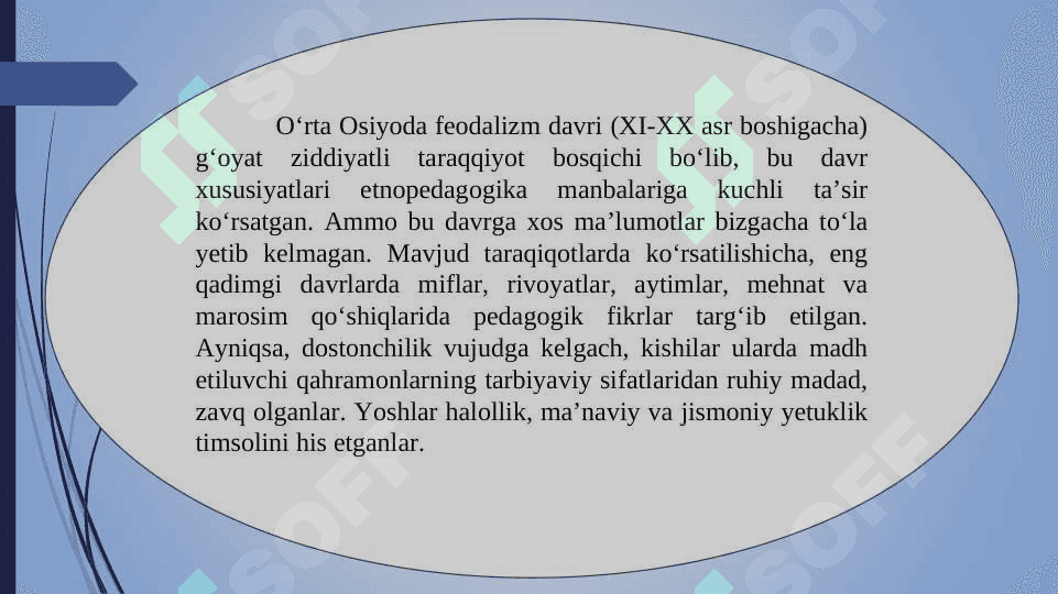 ETNOPEDAGOGIKA FANINING RIVOJLANISH BOSQICHLARI 6