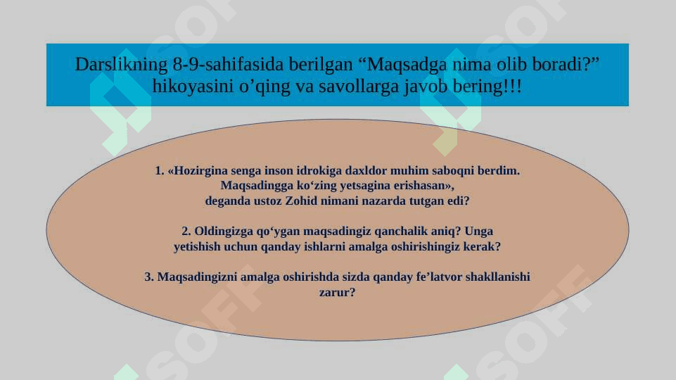 OLIY MAQSADLAR BILAN YASHASH 3
