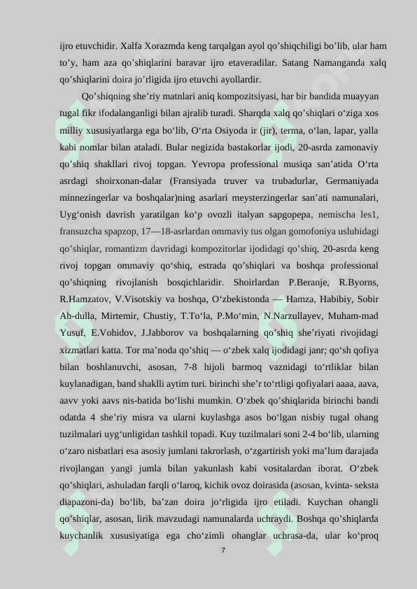 MEHNAT QO'SHIQLARINING OHANG VA SHE'RIY BO'G'INLAR TUZILMASI 7