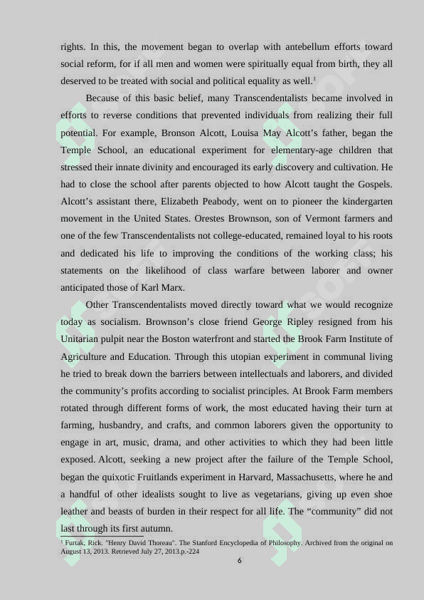 ABOLITIONISM AND TRANSCENDENTALISM IN AMERICAN LITERATURE 6
