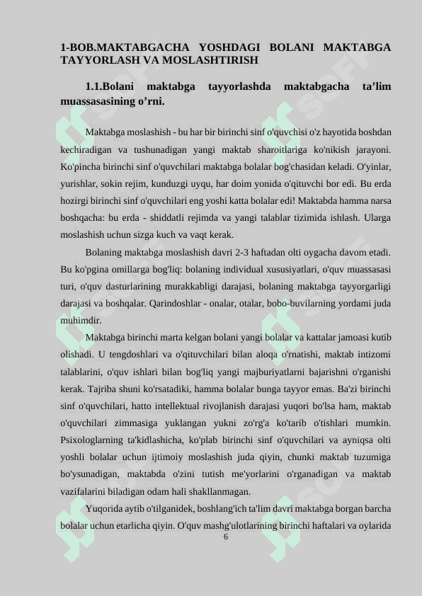 olti yoshli bolalarni maktab ta`lim jarayoniga arifmetik jihatdan tayyorlashning tayyorlashning pedagogik-psixologik asoslari 6