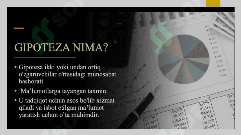 GIPOTEZA VA ULARNI TEKSHIRISH 4