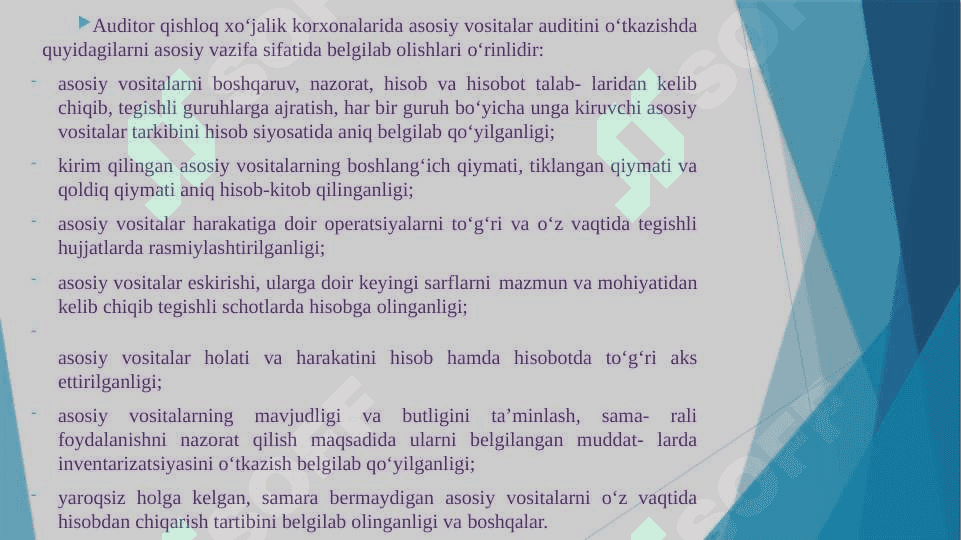 QISHLOQ XO'JALIGI AUDITINING XUSUSIYATLARI 4