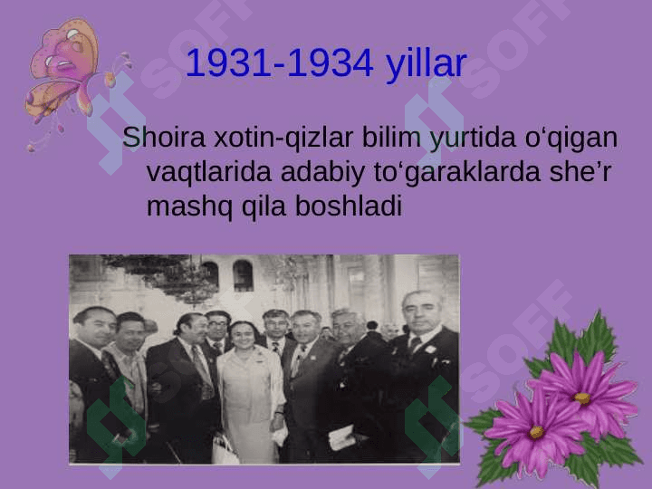 O’zbek xalqining sevimli shoirasi Zulfiya slayd 4
