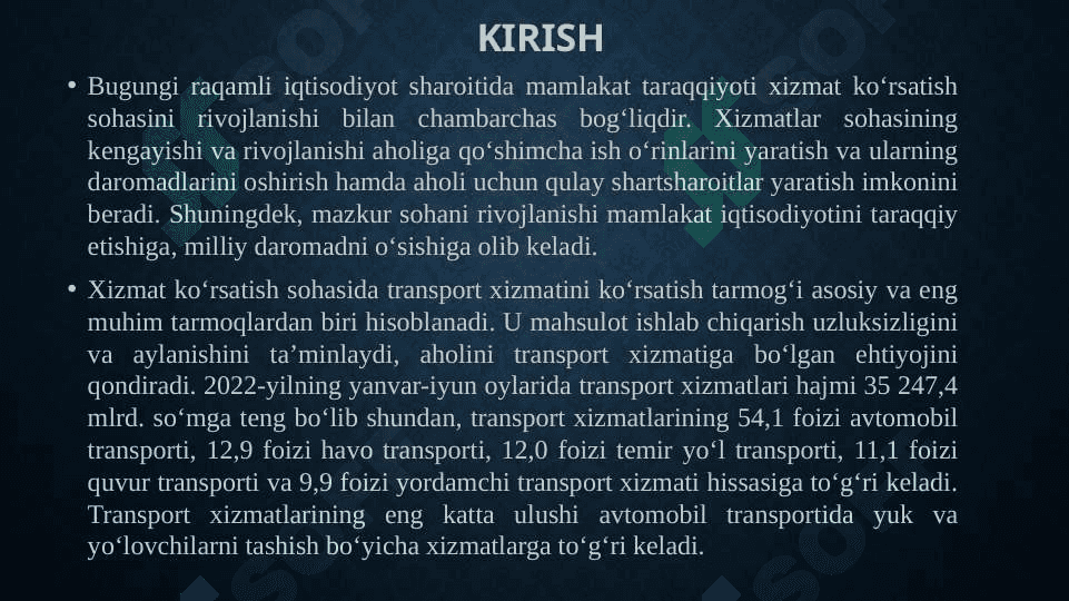 AVTOTRANSPORT KORXONALARIDA XARAJATLAR HISOBI 2