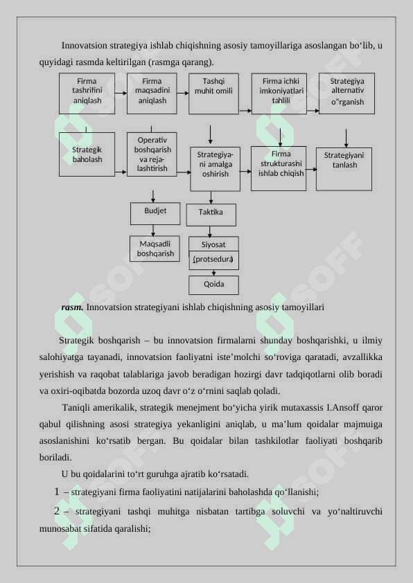 Korxonadagi innovation strategiyani tanlash 4
