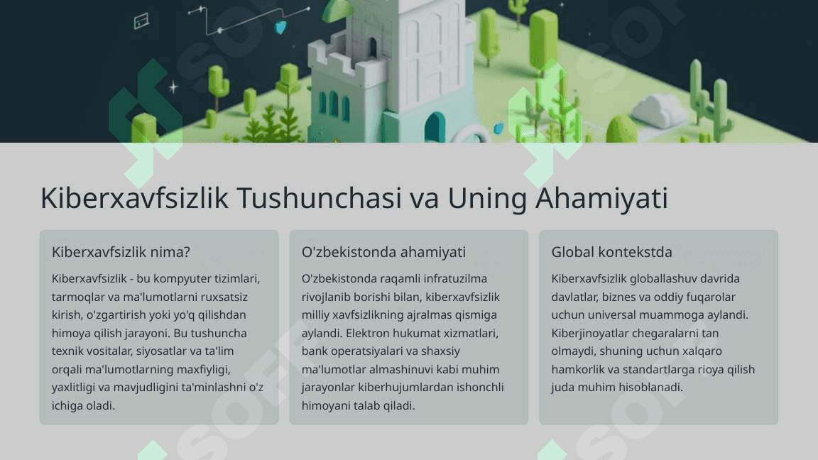 Kiberxavfsizlikning dolzarb muammolari va ularni bartaraf etish usullari 2