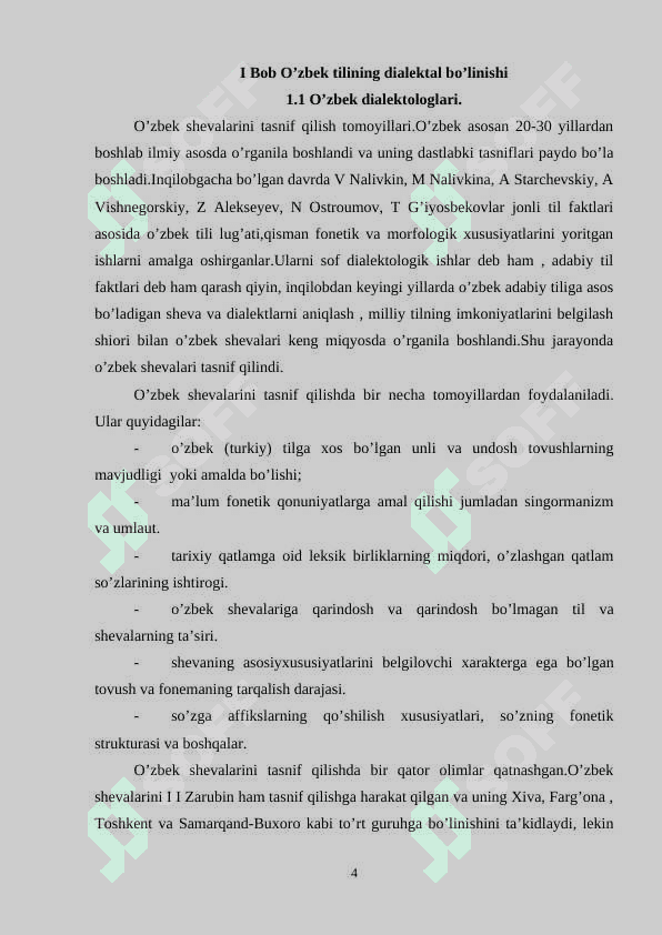 O’ZBEK TILINING DIALEKTAL LEKSIKASI. TALQIN VA MUNOSABAT 4