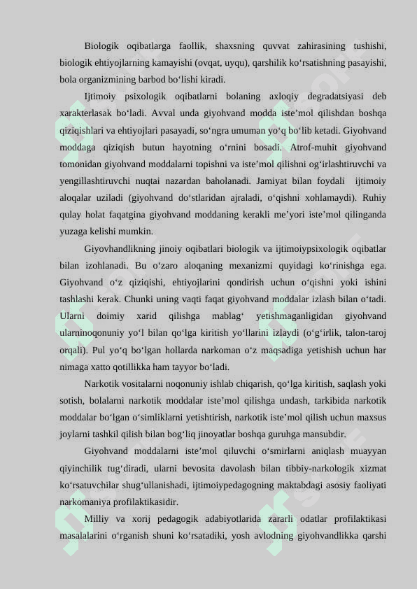 Giyohvandlik deviant xulq shakli sifatida 6