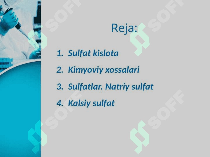 Sulfat kislota. 2