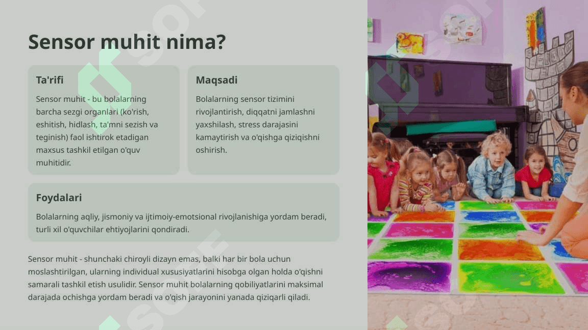 Boshlang'ich sinflarda sensor muhit tashkil etish 3